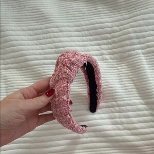 Pink Tweed Headband